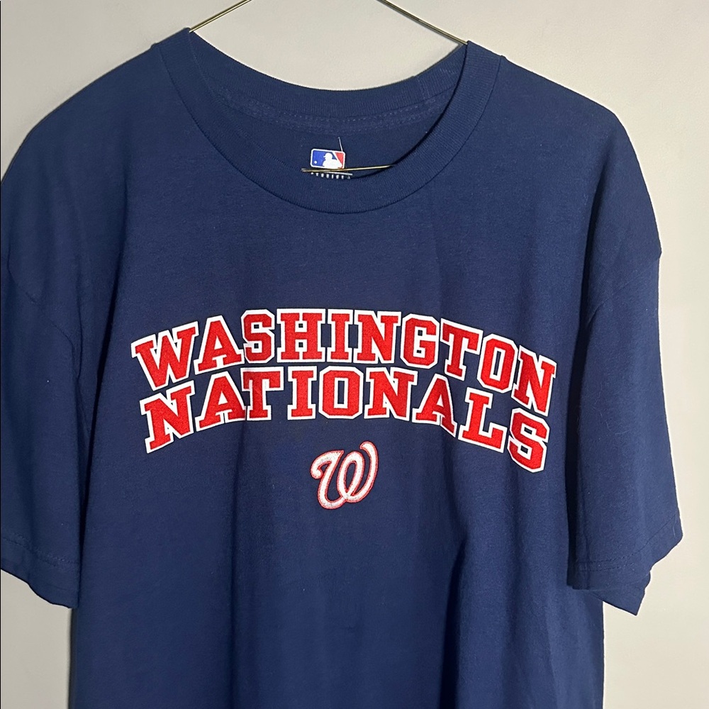 MLB New Washington Nationals Tee Navy and Red - Picture 2 of 7